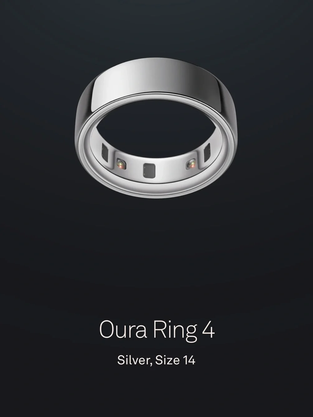Oura Ring 4 Smart Wellness Ring — Silver